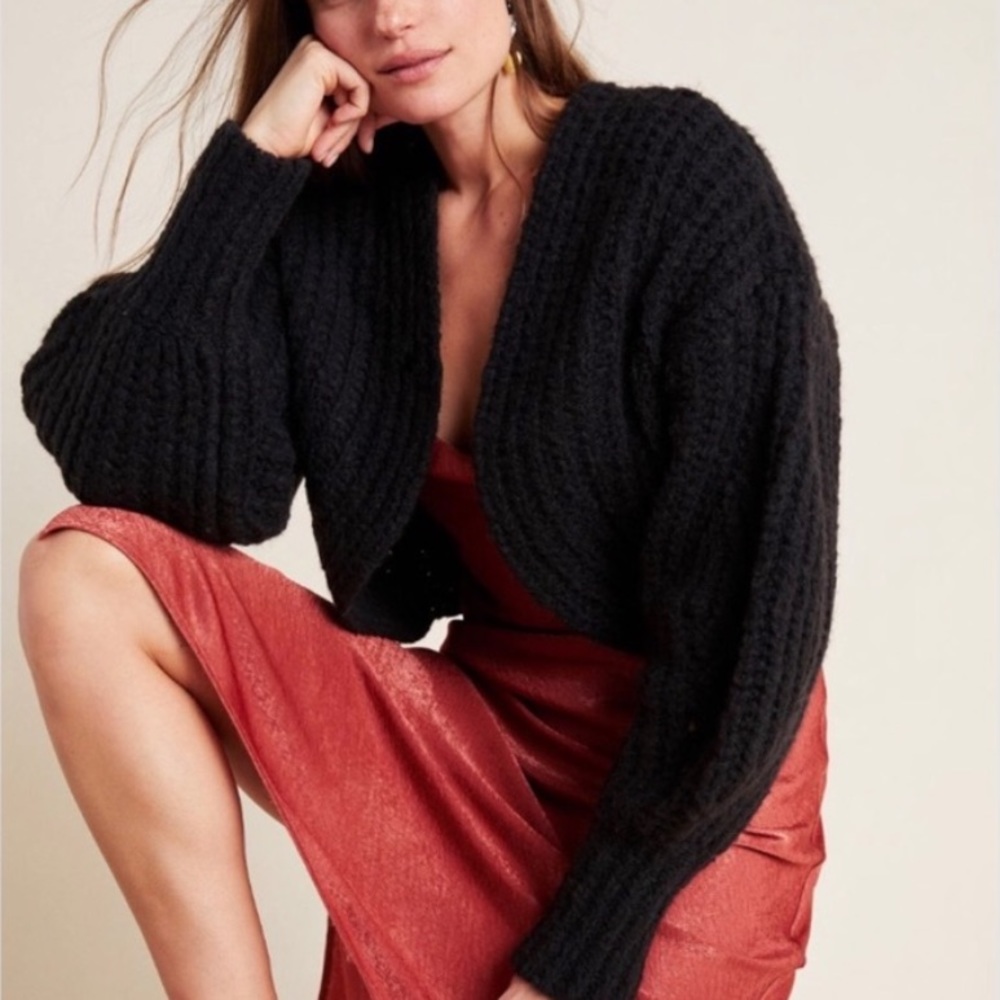 NWOT Anthropologie Rae Cropped Cardigan XS